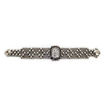 SG Liquid Metal RTB12-AS Antique Silver Bracelet with Swarovsky Crystals by Sergio Gutierrez
