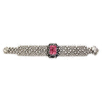 SG Liquid Metal RTB12-AS Antique Silver Bracelet with Swarovsky Crystals by Sergio Gutierrez