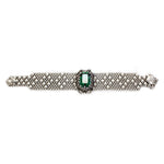 SG Liquid Metal RTB12-AS Antique Silver Bracelet with Swarovsky Crystals by Sergio Gutierrez