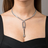 SG Liquid Metal SNNEC3-AS Snake Antique Silver Finish Necklace by Sergio Gutierrez