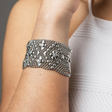 SG Liquid Metal TB32Z-AS Antique Silver Finish Bracelet by Sergio Gutierrez