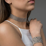 SG Liquid Metal TC22 - AS Antique Silver Choker by Sergio Gutierrez