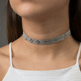 SG Liquid Metal TC23 - AS Antique Silver Choker by Sergio Gutierrez