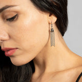 SG Liquid Metal E30 - AS Antique Silver Finish Earrings by Sergio Gutierrez