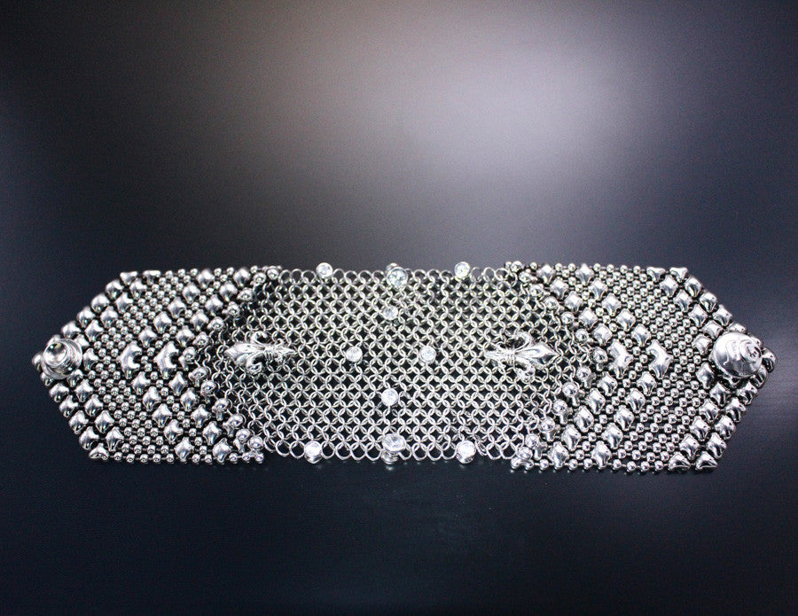 SG Liquid Metal Chainmail by Sergio Gutierrez CMB4 Z - AS (antique silver finish) Bracelet