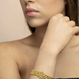 SG Liquid Metal MINI-E-G24K Gold 24K Finish Bracelet by Sergio Gutierrez