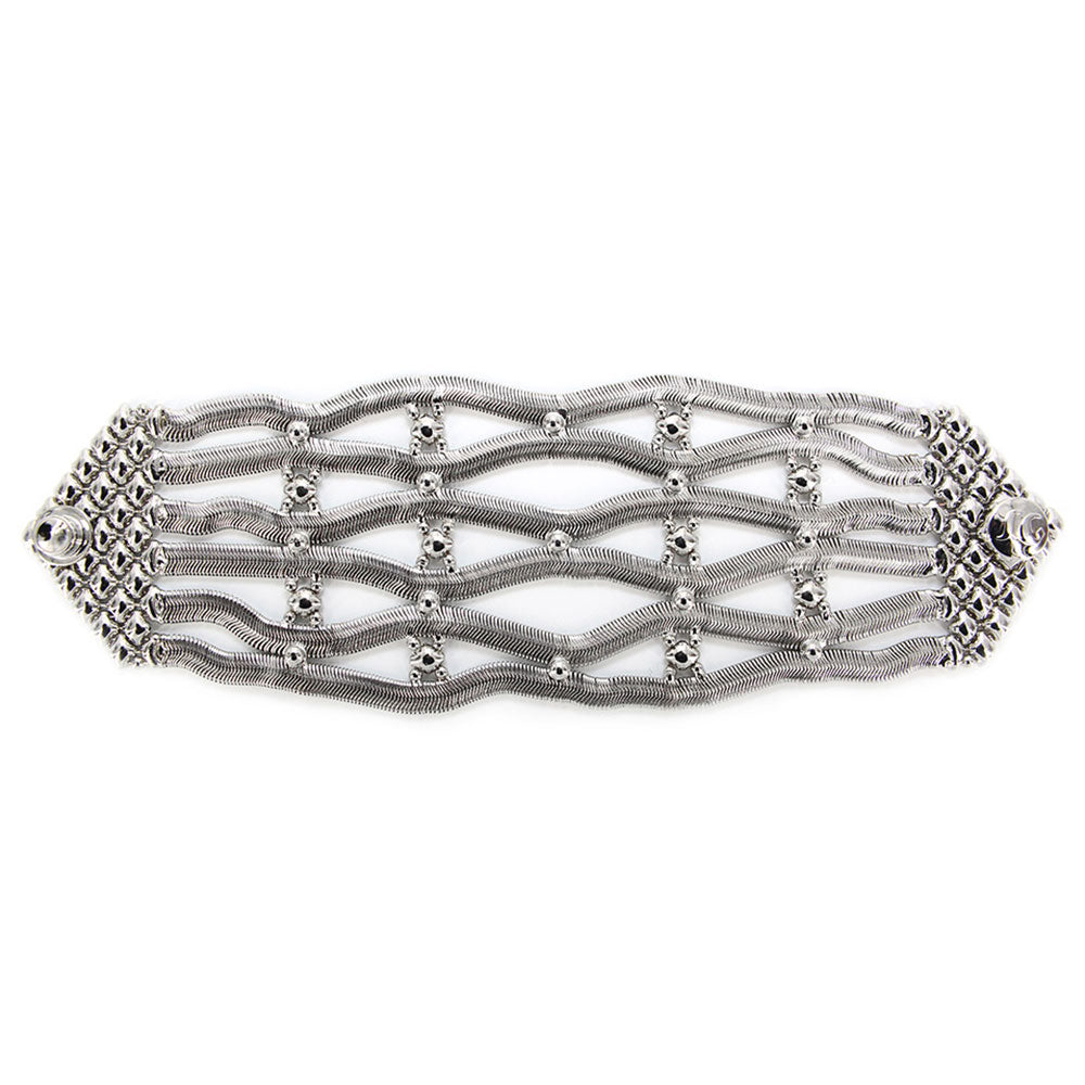 SG Liquid Metal SNB4-AS (Antique Silver Finish) Bracelet by Sergio Gutierrez