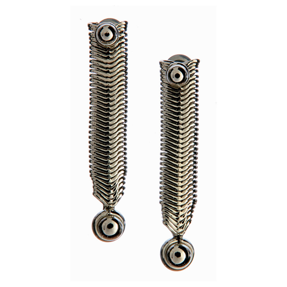 SG Liquid Metal SNE1-N (Chrome Finish) Earring by Sergio Gutierrez