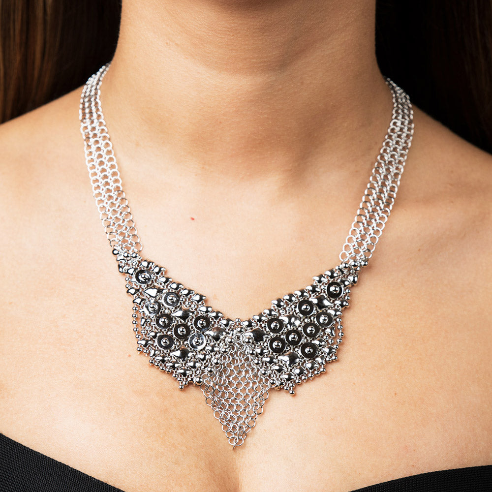 SG Liquid Metal CMNECK4-N (Chrome Finish) Necklace by Sergio Gutierrez