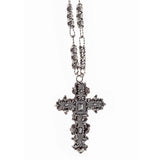 SG Liquid Metal XCR6-AS (Antique Silver Finish) Necklace with Cross by Sergio Gutierrez