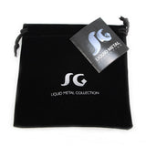 SG Liquid Metal ICB9-N Chrome Finish Bracelet with Swarovski Crystal by Sergio Gutierrez